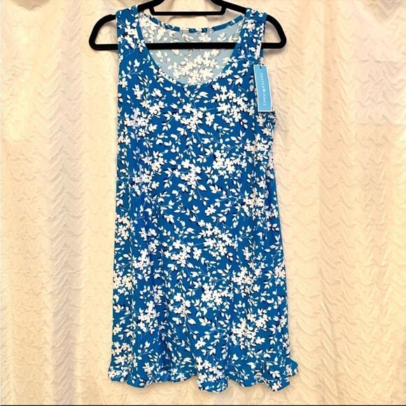 NWT draper James floral blue dress s/m - Picture 2 of 7